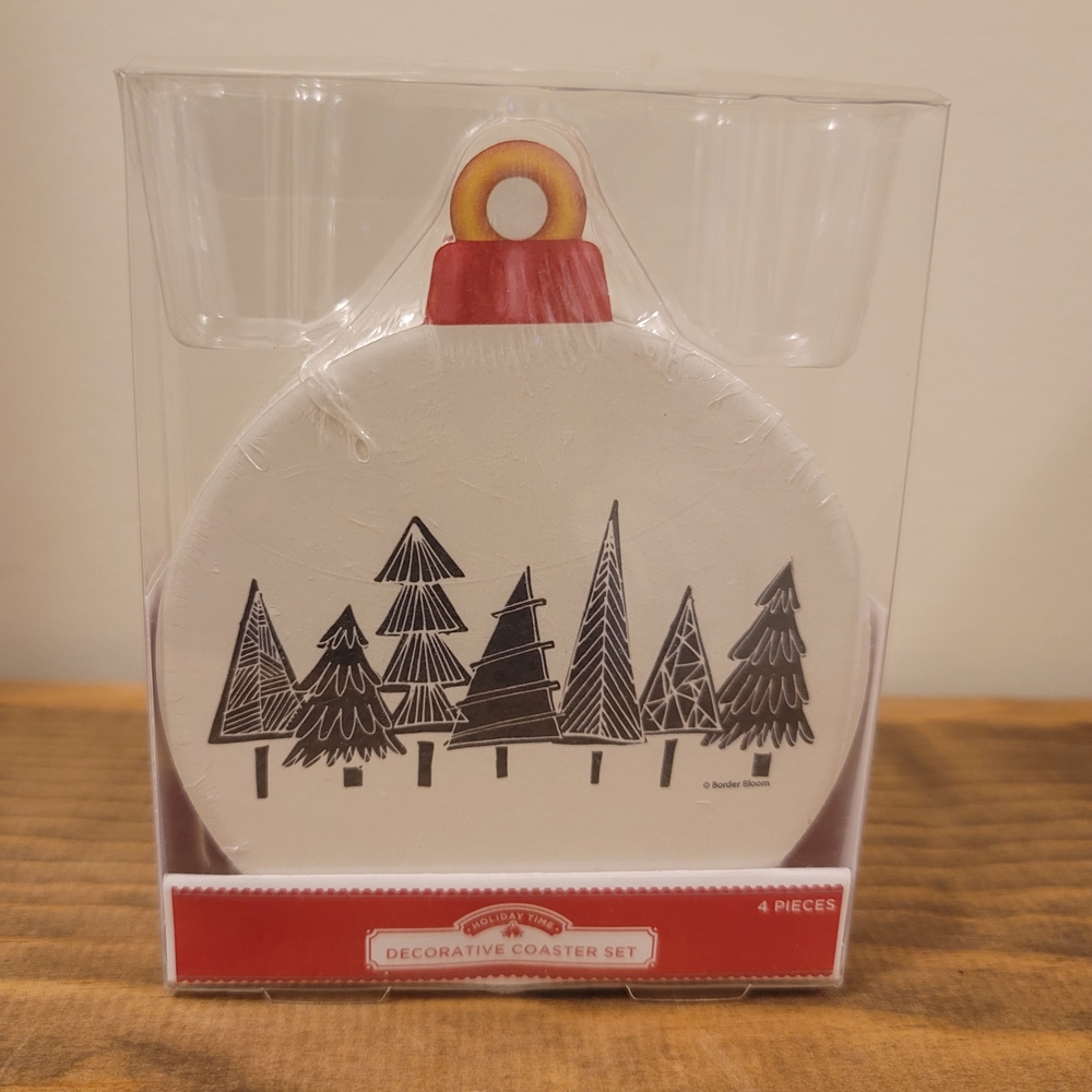 Holiday Coaster Set, 4 Pieces